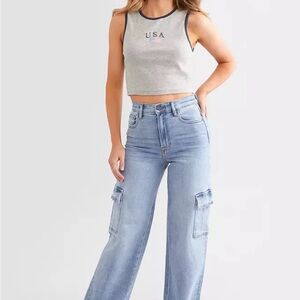 Hidden Los Angeles wide leg cargo jeans size 23